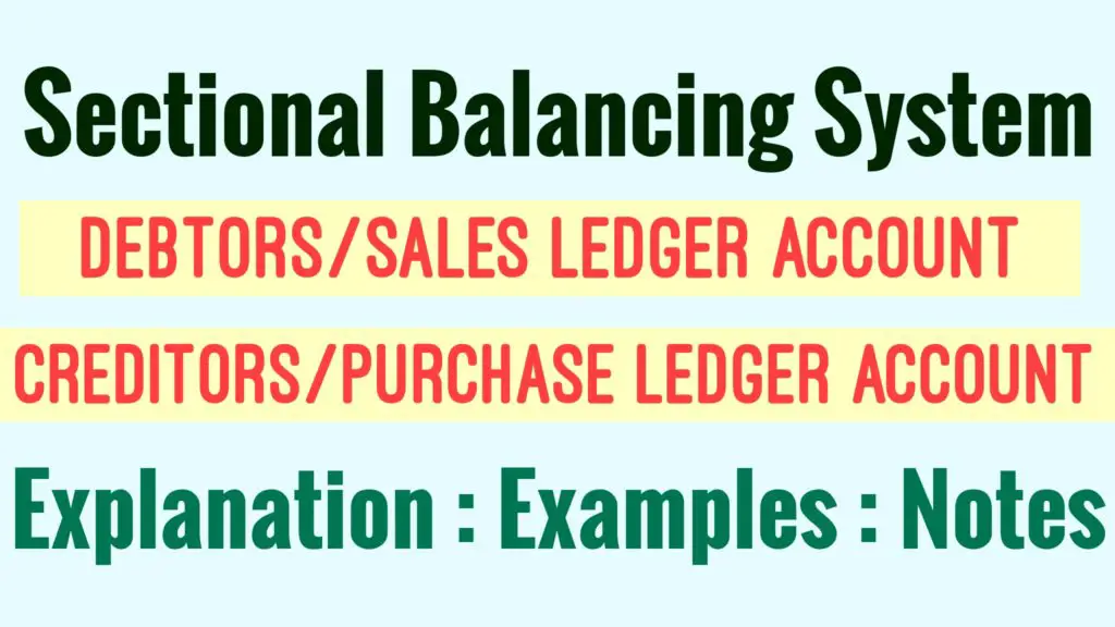 Sectional Balancing System with Examples