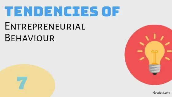 tendencies of entrepreneurial behaviour