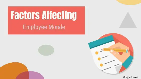 factors affecting employee morale in an organization
