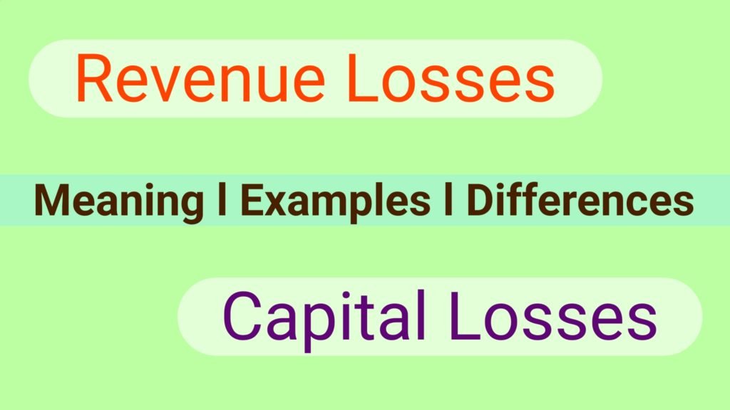 examples of capital loss and revenue loss