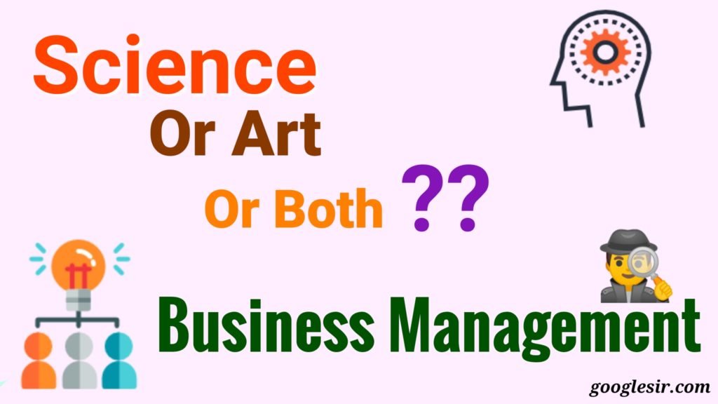 management is an art or science with examples