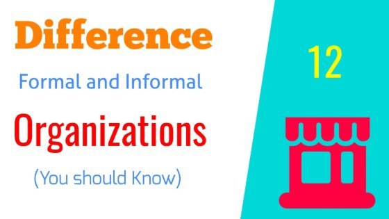 list the major differences between formal and informal organizations