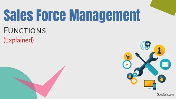 Steps in Sales Force Management Steps in Sales Force Management